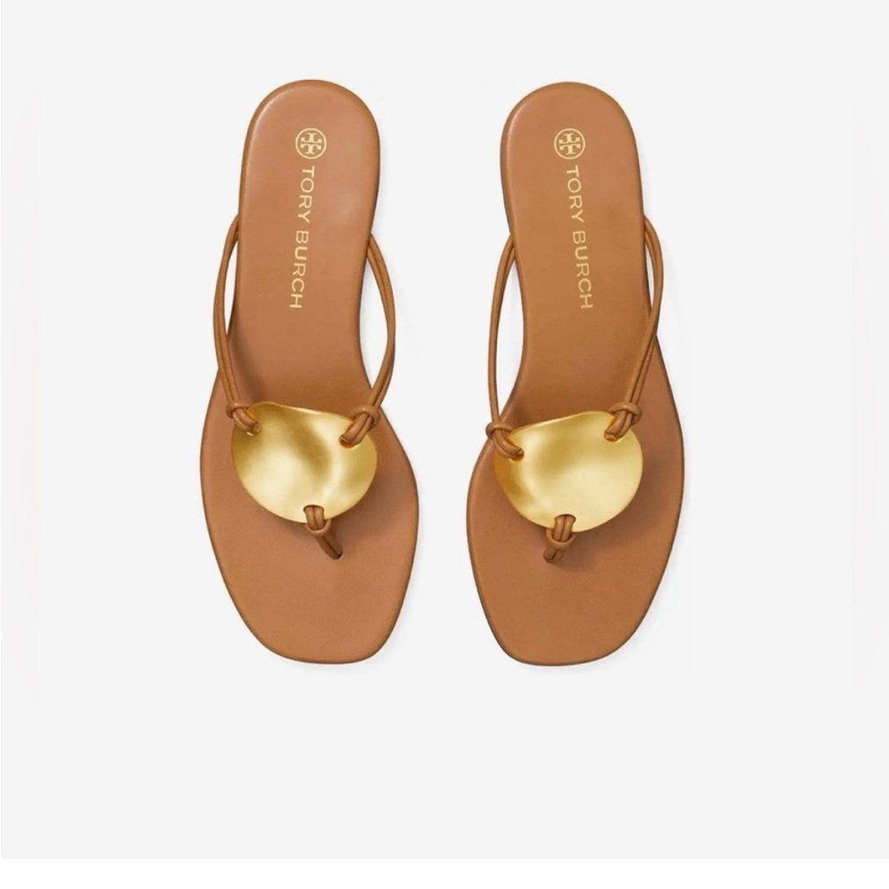 Tory Burch Plato Sandals with Gold Accent $300 when purchased new!
